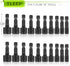 20 x Power Nut Driver Set for Impact Drill, SAE and Metric 1/4” Hex Head Drill Bit Set Screwdriver Socket Set, Chrome Vanadium Steel, Quick Change...