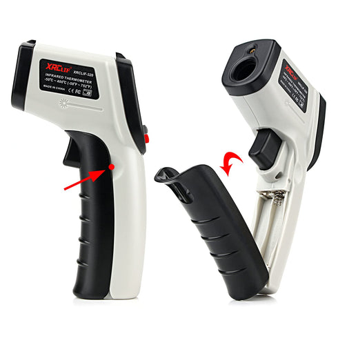 Non-Contact Digital Laser Infrared Thermometer, -58?~ 752? (-50? ~ 400?) Handheld IR Temperature Gun with Adjustable Emissivity for Kitchen Cookin...