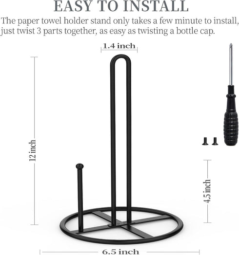 2 Pack Paper Towel Holder-Paper Towel Holder Countertop,Standing Paper Towel Holders...