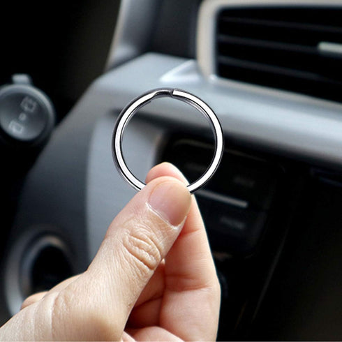 Enenes 50PCS Stainless Steel Split Key Rings - 10/20/30mm Durable Metal Keychain Rings with Spring Lock, Jewelry Findings for Keys, DIY Crafts, ID...
