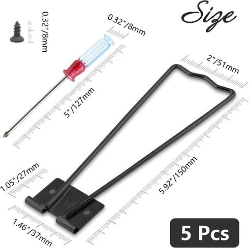 5 Pcs Easel Back, Iron Picture Frame Easel Back, Photo Frame Easel Back Stand with Screws & Screwdriver (Black)...