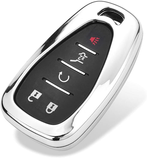 Royalfox 3 4 5 6 Buttons 3D Bling Diamond Rhinestones Smart Remote Key Fob Case Cover for 2016 2017 2018 2019 2020 2021 2022 Chevrolet Malibu Cama...