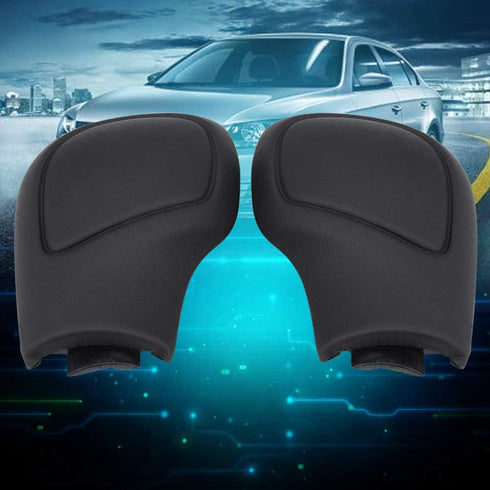 Acouto 2PCS Synthetic Leather Gear Shift Knob Side Cover Manual Shifter Gear Head Side Caps Frame Trim for CC for Jetta 6 MK6...