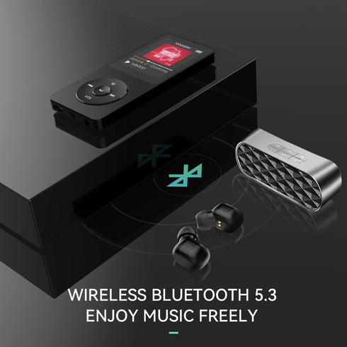 AGPTEK A02X 32GB MP3 Player with Bluetooth 5.3, 1.8 inch Screen Portable Music Player with Speaker, FM Radio, Voice Recorder, Supports Expanded Up...