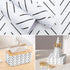 Erfoni Black and White Peel and Stick Wallpaper Modern Herringbone Contact Paper Bathroom 17.7inch x 78.7inch Geometric Removable Wall Paper Peel ...