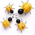 Decorative Metal Bumble Bee Bugs Garden Accents Lawn Ornaments Sculpture Outdoor Set of 4...