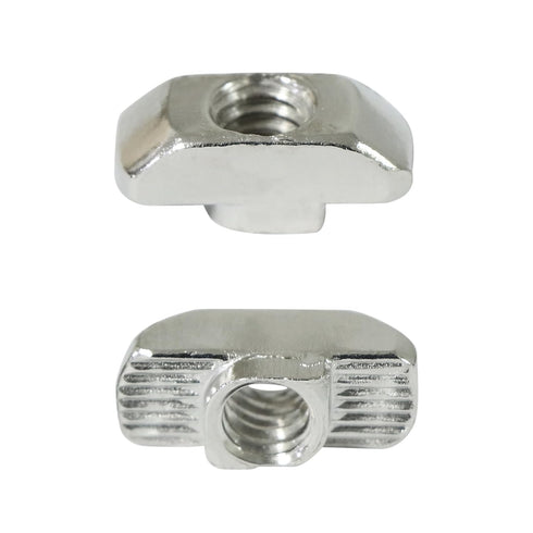 1/4"-20 Threaded Standard Steel Drop in T-Nut, Drop in T-Nuts Accessory Hardware Nuts for 15 40 Series Aluminum Extrusion Profiles Rail, 20 Packs...