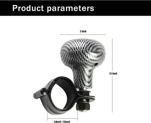 1 Pack Car Steering Wheel Spinner Knob, Adjustable Power Steering Ball, Car Booster, Universal Automobile Supplies, for Most Cars, Trucks and Vans...