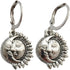 Celestial Sun and Moon Earrings, Mom/Grandma/Friends, Vintage Bohemian Leverback Earrings...