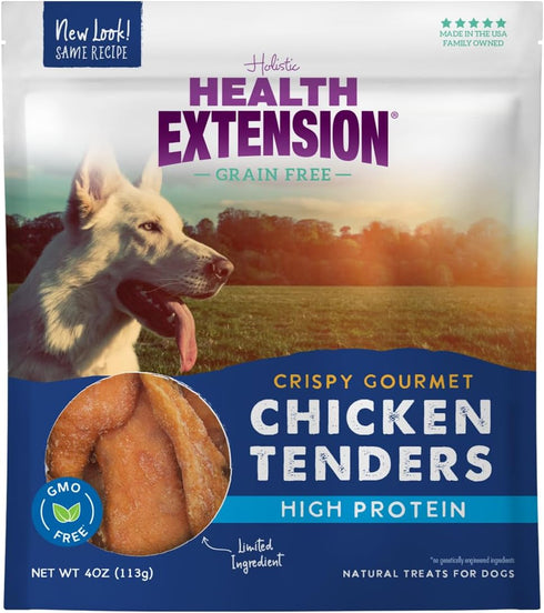 Health Extension Dry Dog Treat, Grain-free, Adult Dog and Puppy Training Treat, Include Natural Crispy Gourmet with Chicken Tenders (4 Oz / 113 g)...