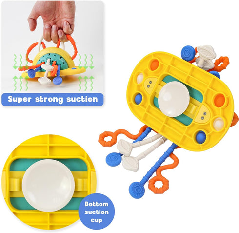 Baby Toys Silicone Suction Cup Toy for High Chair Toddler Sensory Toys for 6 12 Month Baby Montessori Toy for 1 Year...