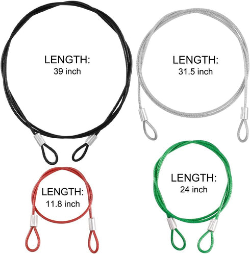 DanziX TSA Approved Lock and 4 Colors Stainless Steel Safety Tether?3-Dial Combination Travel Luggage Lock with Lanyard Security Cable for Protect...
