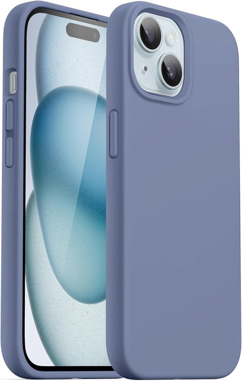 JETech Silicone Case for iPhone 15 Plus 6.7-Inch, Silky-Soft Touch Full-Body Protective Phone Case, Shockproof Cover (Winter Blue)...