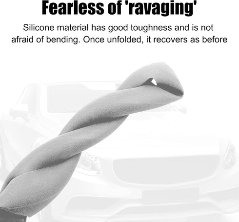 1 PC Car D Shape Steering Wheel Cover, Non-Slip Silicone Steering Wheel Protector Cover, All Seasons, Suitable for D Shape Flat Bottom Steering Wh...