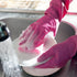 (2 Pairs Reusable Waterproof Household Dishwashing Non-Slip Cleaning Latex Rubber Kitchen Gloves (Pink, XX-Large)...