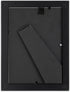 TheDisplayGuys - Square Profile Wooden Picture Frame with Tempered Glass - 4" x 6" with Easel - 2-Pack - Black...