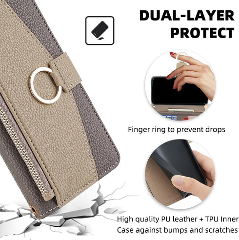 Asuwish Phone Case for iPhone 11 6.1 Wallet Cover with Screen Protector and Mirror Flip Cover Ring Card Holder Crossbody Strap Stand Cell iphone11...