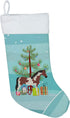 Caroline's Treasures BB9274CS Pinto Horse Christmas Christmas Stocking, Teal Fireplace Hanging Stockings Christmas Season Party Decor Family Holid...