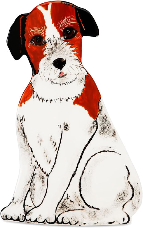 Pavilion Gift Company Chloe-Jack Russell-7.5" Small Dog Vase, Brown, White, Black...