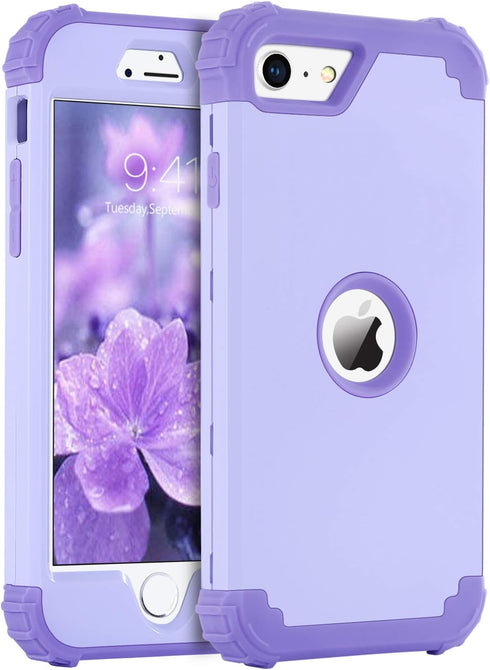 BENTOBEN for iPhone SE 2022 Case and iPhone SE 2020 Case, Heavy Duty 3 in 1 Full Body Rugged Shockproof Hybrid Hard PC Soft Rubber Case for iPhone...