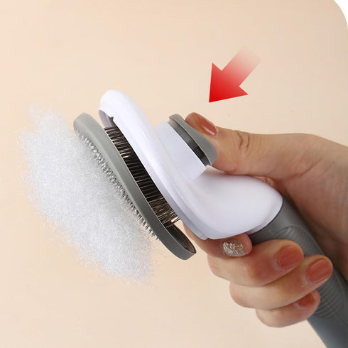 Dog Cat Brush Self Cleaning Slicker with Massage Rounded Particles Removes Loose Hair Tangles,Skin Friendly Washable...