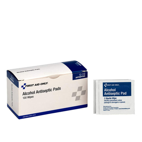 First Aid Only 12-110 Alcohol Wipes, Individually Wrapped, 100 Per Box......