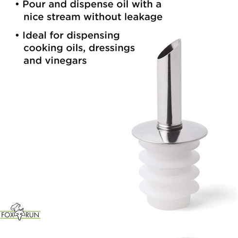 Fox Run Olive Oil and Vinegar Drizzler Bottle, Long Neck, Glass, 7.75" x 3.25"...