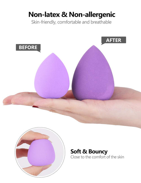InnoGear Makeup Sponge, 10 Pcs Makeup Sponges Blender Set Beauty Cosmetic Foundation Blending Applicator Puff, Flawless for Liquid Cream Powder (M...