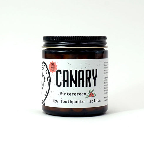 Canary Toothpaste Tablets Wintergreen- Chewable Nano-Hydroxyapatite Teeth Cleaning Tablet - No Fluoride, Great for Travel, Zero Waste 126 Count...