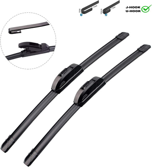 OEM Quality 22in + 22in Premium All-Season Windshield Wiper Blades for Original Equipment Replacement(Set of 2)...