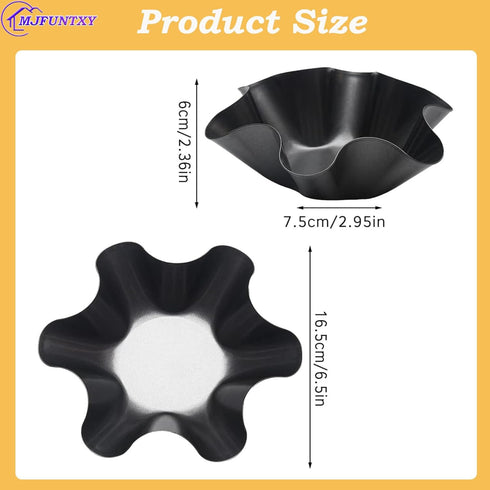 Tortilla Pan Set,4pcs Nonstick Tortilla Bowl Maker Carbon Steel Taco Salad Shell Molds for Kitchen,Microwave & Dishwasher...