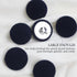 10PCS Fabric Cloth Covered Buttons with Metal Shank Buttons for Suits Gowns Blouses Tuxedo Sweaters Fabric Buttons Blue 30mm...