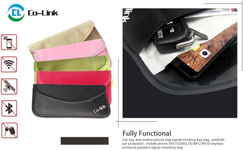 Co-link Cell Phone Anti-tracking Anti-spying GPS Rfid Signal Blocker Pouch Case Bag Handset Function Bag (Black)...