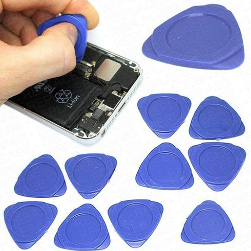 10 Pieces Universal Triangle Plastic Pry Opening Tool for Mobile Phone Laptop Table LCD Screen Case Disassembly Blue Guitar Picks...
