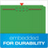 Pendaflex Fastener Folders, 2 Fasteners, Letter Size, Green, 1/3 Cut Tabs in Left, Right, Center Positions, 50 per Box (22140GW)...