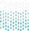Waydress 24 Pieces Raindrop Garlands Birthday Paper Decorations Blue Paper Hanging Raindrop Shape Garlands for Baby Shower Birthday Wedding Party ...