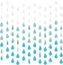 Waydress 24 Pieces Raindrop Garlands Birthday Paper Decorations Blue Paper Hanging Raindrop Shape Garlands for Baby Shower Birthday Wedding Party ...
