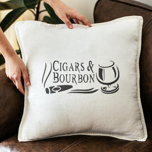 Cigars and Bourbon Stencil Reusable Sturdy Flexible Clear Plastic 1-5x11 in Arts and Crafts Material Scrapbooking for Airbrush Painting Drawing...