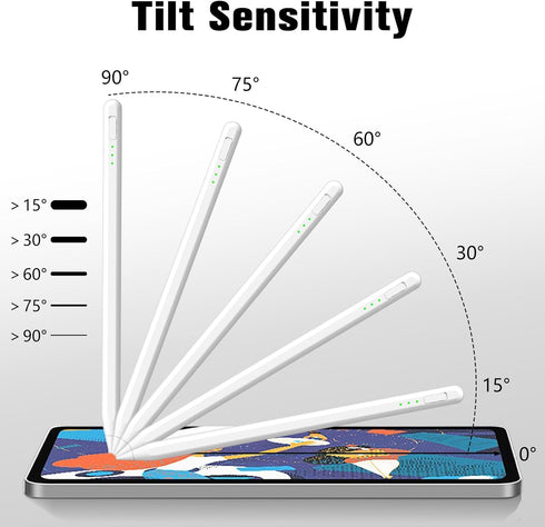 Stylus Pen for Apple iPad, Active Pencil 1st/2nd Generation with Palm Rejection, Tilt Sensitivity, Rechargeable, Work for iPad 6-10, iPad Mini 5/6...