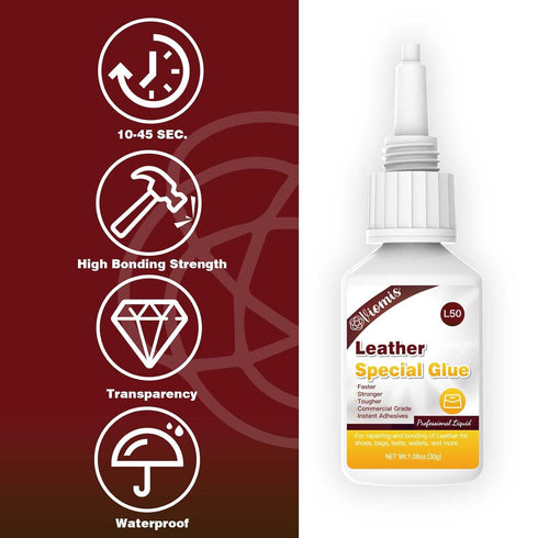 30g Leather Glue, Special Fabric Adhesive for Leather craft, Shoe Repair, Furniture Upholstery, DIY | Strong Bonding Permanent Clear Washable for ...