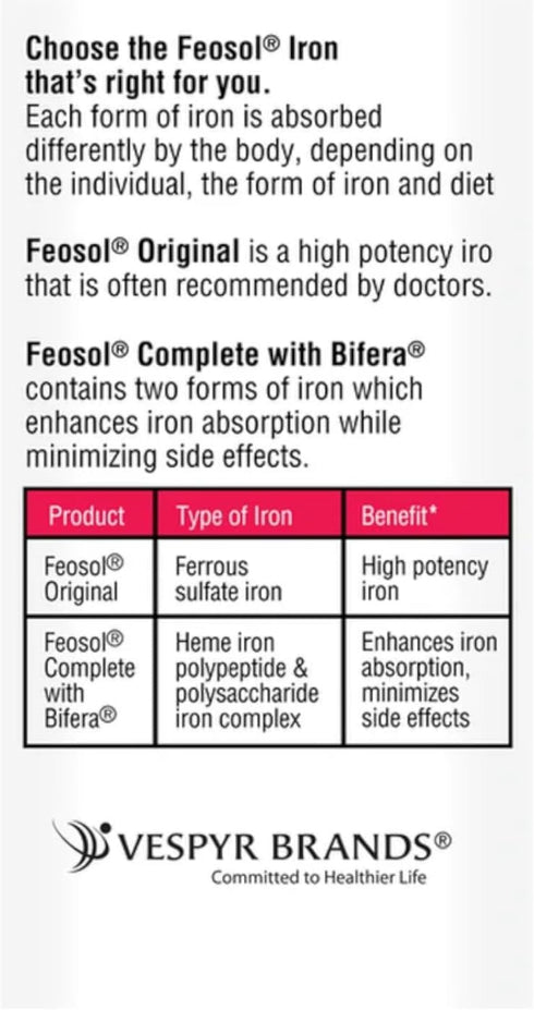 Feosol Original Ferrous Sulfate Iron Supplement , 120 CT (Pack of 3)...
