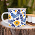 Floral Bird Enamel Camping Coffee Mug, Nature Flowers Botanical Gift Cup for Friend Coworker Women Mom (12oz)...