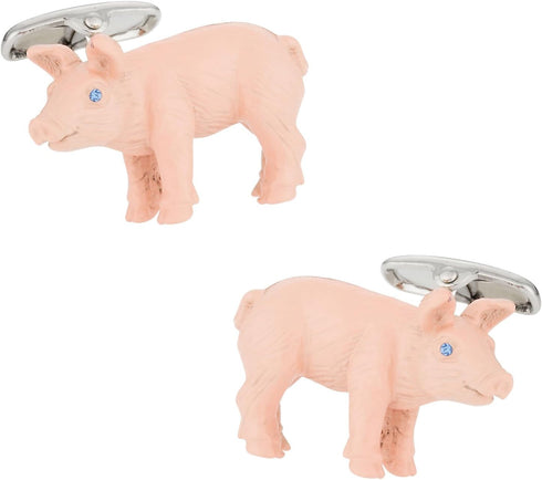 Cuff-Daddy Painted Pig Cufflinks with Travel Presentation Gift Box...