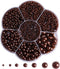 5700 Pcs Coffee Half Pearls for Crafts,Nail Pearls for Nails Art for Crafting DIY Accessory,Flatback Pearls gems for Makeup,Neatly Organized Craft...