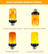 Hompavo ?Upgraded? LED Flame Light Bulbs, 4 Modes Flickering Light Bulbs with Upside Down Effect, E26/E27 Flame Bulb for Halloween, Christmas, Par...