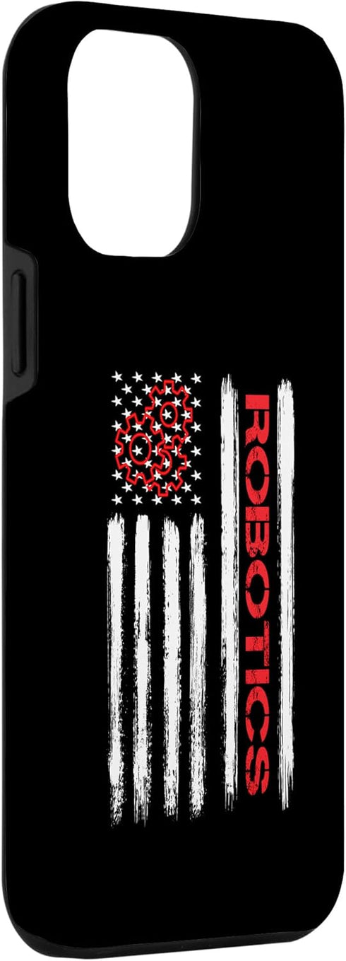 iPhone 14 Plus Robotics American Flag Robotics Engineer Gear Robot Case...