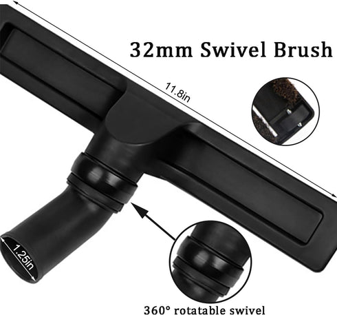 7 PCS Vacuum Attachments Replacement for Shop Vac Accessories with, 1 7/8" to 1" Adapter for Shop Vac,1 1/4" Household Cleaning Accessories Brush ...