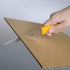 ALLEX Cardboard Cutter Tool Japanese Stainless Steel 5 Inch, Corrugated Cardboard and Styrofoam Cutter, Made in JAPAN, Serrated Sharp Blade, Yello...