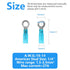 160 PCS Heat Shrink Ring Terminals (16-14 AWG), Insulated Blue Ring Terminals, 1/4'' Eyelet Wire Connectors, Insulated Electrical Connectors, Mari...