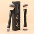 DUcare Makeup Brushes Duo End Foundation Contour Powder and Buffer Brush Bronzer Double Makeup Brush Set 2Pcs black...